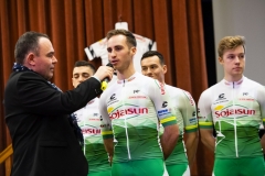 PRESENTATION DE L'EQUIPE CYCLISTE DE DN1 SOJASUN ESPOIR ACNC. NOYAL-CHATILLON SUR SEICHE, FRANCE, LE 18 JANVIER 2019.