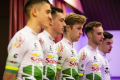 PRESENTATION DE L'EQUIPE CYCLISTE DE DN1 SOJASUN ESPOIR ACNC. NOYAL-CHATILLON SUR SEICHE, FRANCE, LE 18 JANVIER 2019.