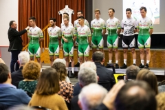 PRESENTATION DE L'EQUIPE CYCLISTE DE DN1 SOJASUN ESPOIR ACNC. NOYAL-CHATILLON SUR SEICHE, FRANCE, LE 18 JANVIER 2019.