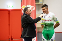 PRESENTATION DE L'EQUIPE CYCLISTE DE DN1 SOJASUN ESPOIR ACNC. NOYAL-CHATILLON SUR SEICHE, FRANCE, LE 18 JANVIER 2019.