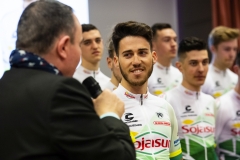 PRESENTATION DE L'EQUIPE CYCLISTE DE DN1 SOJASUN ESPOIR ACNC. NOYAL-CHATILLON SUR SEICHE, FRANCE, LE 18 JANVIER 2019.