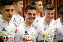 PRESENTATION DE L'EQUIPE CYCLISTE DE DN1 SOJASUN ESPOIR ACNC. NOYAL-CHATILLON SUR SEICHE, FRANCE, LE 18 JANVIER 2019.