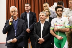 PRESENTATION DE L'EQUIPE CYCLISTE DE DN1 SOJASUN ESPOIR ACNC. NOYAL-CHATILLON SUR SEICHE, FRANCE, LE 18 JANVIER 2019.