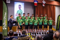 PRESENTATION DE L'EQUIPE CYCLISTE DE DN1 SOJASUN ESPOIR ACNC. NOYAL CHATILLON SUR SEICHE, FRANCE, LE 10 FEVRIER 2023. PHOTO: BERNARD LE BARS