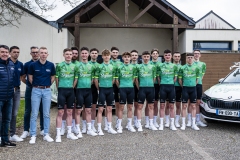 PRESENTATION DE L'EQUIPE CYCLISTE DE DN1 SOJASUN ESPOIR ACNC. NOYAL CHATILLON SUR SEICHE, FRANCE, LE 10 FEVRIER 2023. PHOTO: BERNARD LE BARS