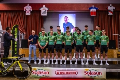 PRESENTATION DE L'EQUIPE CYCLISTE DE DN1 SOJASUN ESPOIR ACNC. NOYAL CHATILLON SUR SEICHE, FRANCE, LE 10 FEVRIER 2023. PHOTO: BERNARD LE BARS