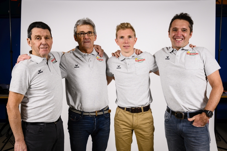 PRESENTATION DE L'EQUIPE CYCLISTE DE DN1 SOJASUN ESPOIR ACNC. NOYAL-CHATILLON SUR SEICHE, FRANCE, LE 18 JANVIER 2019.